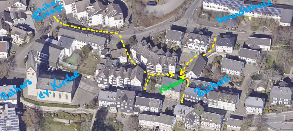 Kartenausschnitt mit dem Standort Hauptstraße 41, 51674 Wiehl